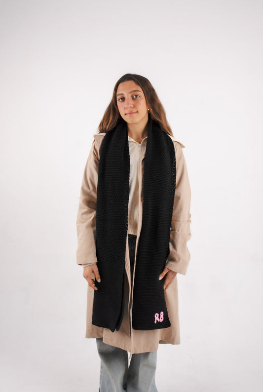 White/Black Scarf