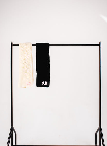 White/Black Scarf