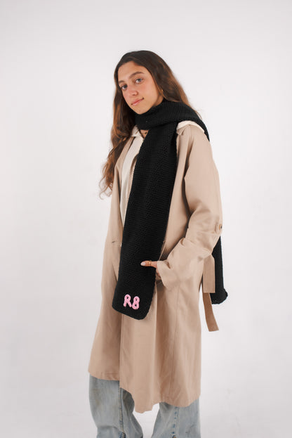 White/Black Scarf