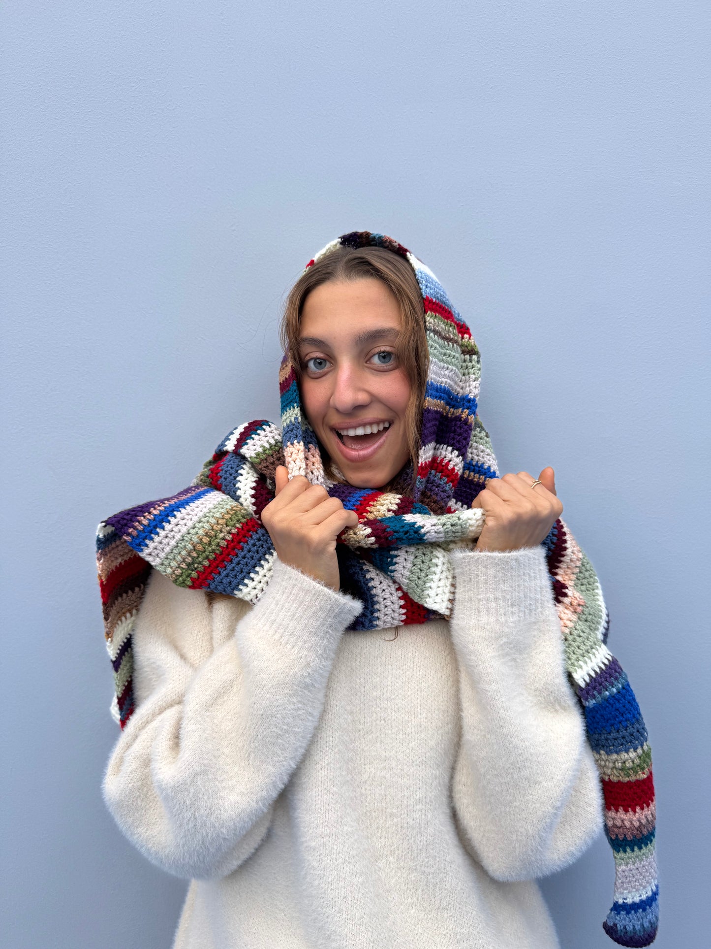 Wonder Scarf BrownXBlue